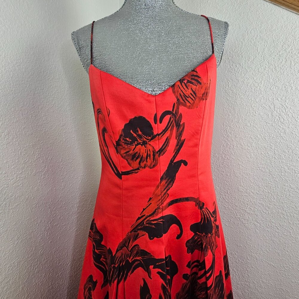 Alice & Olivia By Stacey Benet Isabelle Floral Red Gown Size 14 NEW! - Picture 9 of 16